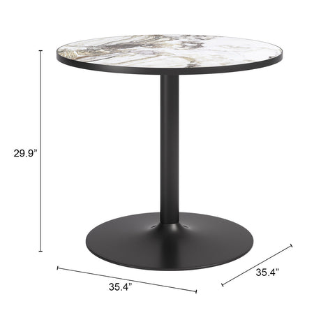 Batu Gray & Black Outdoor Dining Table by Zuomod at Eve Furniture