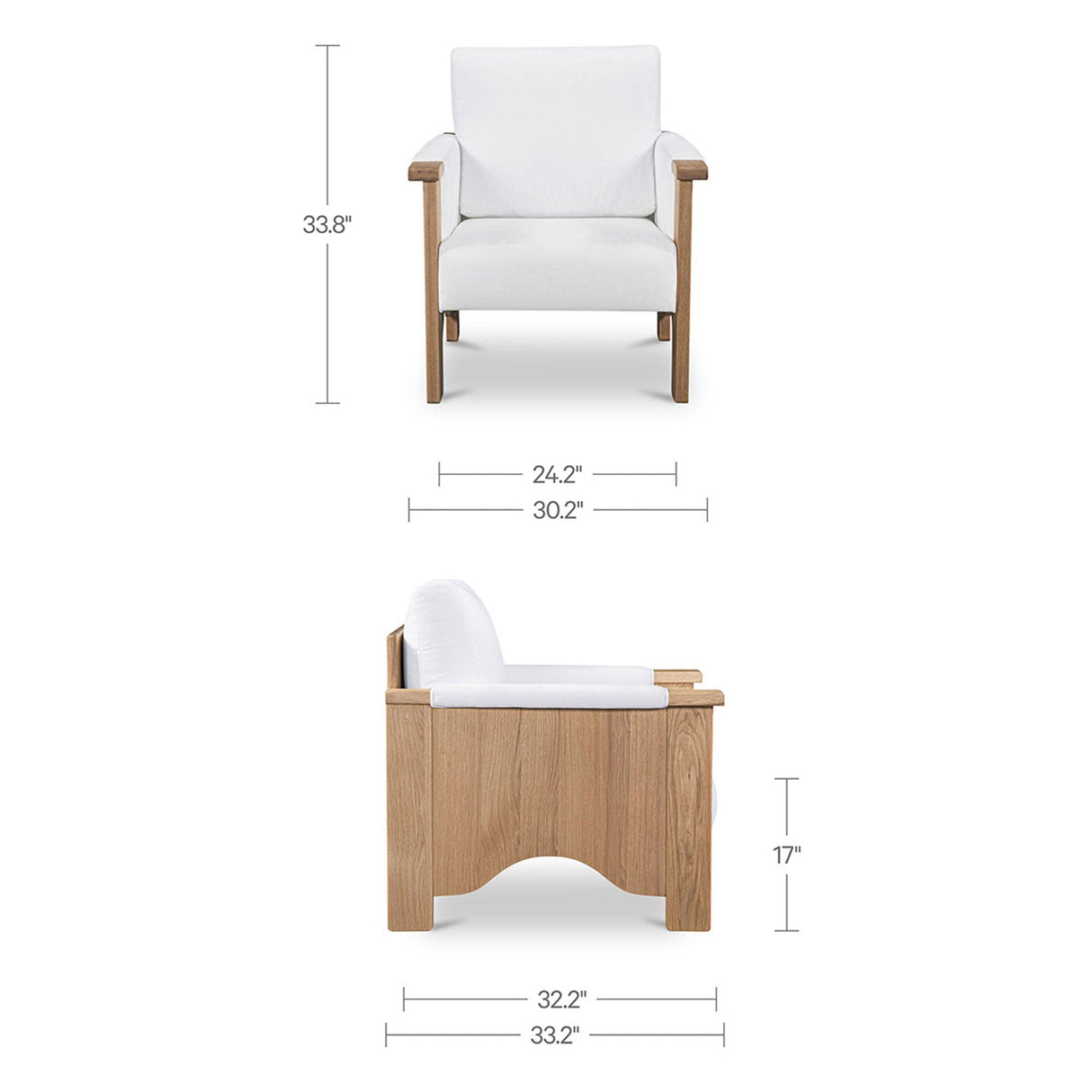 Bauer Cream/Natural Accent Chair by Moe's Home at Eve Furniture