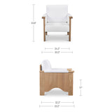 Bauer Cream/Natural Accent Chair by Moe's Home at Eve Furniture