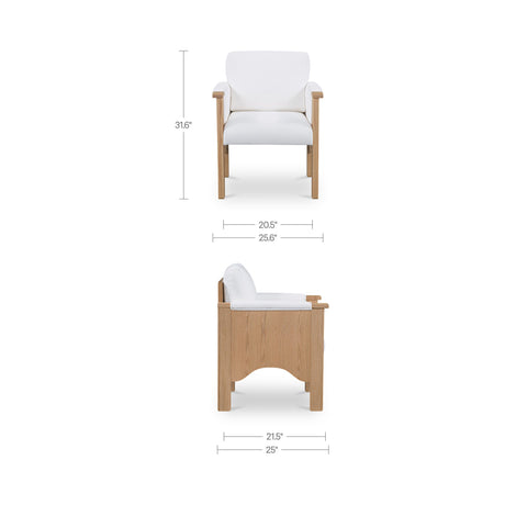 Bauer Cream/Natural Dining Chair by MOES at Eve Furniture