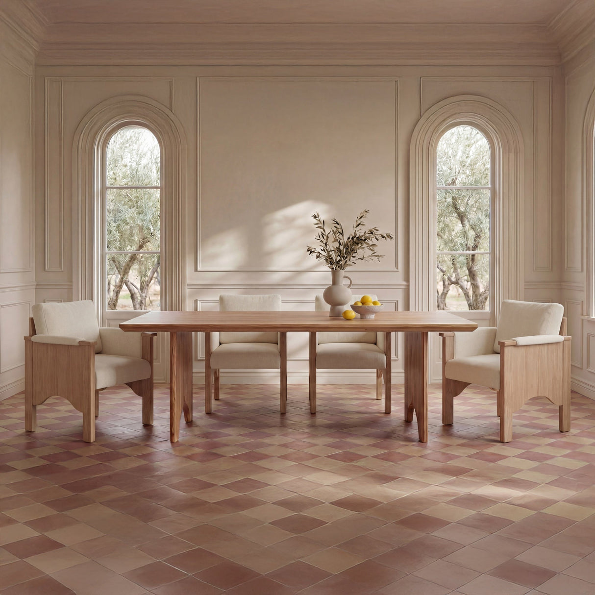 Bauer Cream/Natural Dining Chair by MOES at Eve Furniture