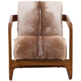 Bautista Chair, Brown and White by Dovetail at Eve Furniture