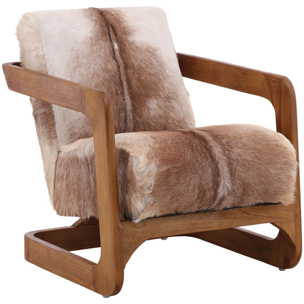 Bautista Chair, Brown and White by Dovetail at Eve Furniture