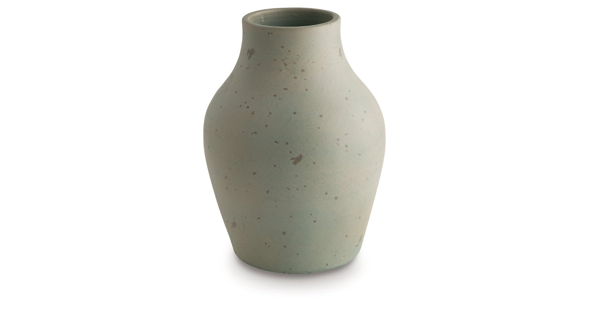 Baychester Antique Green Vase by Ashley at Eve Furniture