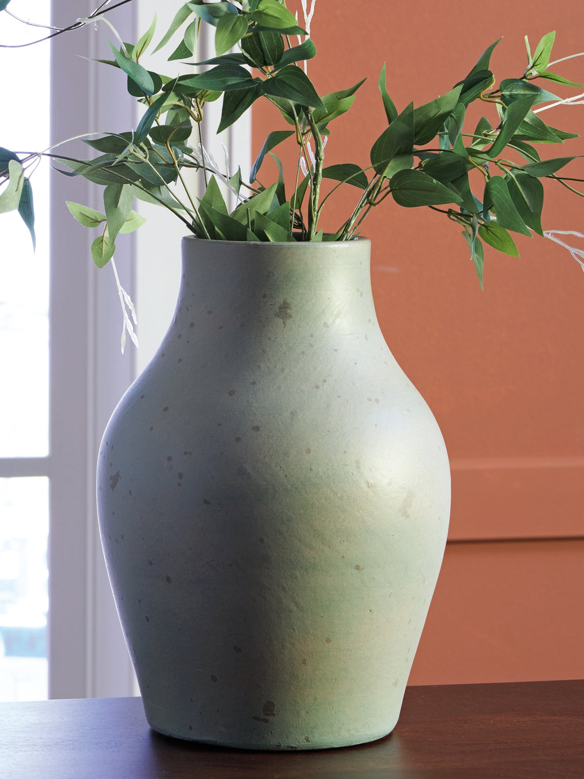 Baychester Antique Green Vase by Ashley at Eve Furniture
