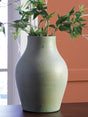 Baychester Antique Green Vase by Ashley at Eve Furniture