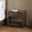 Baylee Cocoa Brown 1 Drawer Nightstand by Classic Home at Eve Furniture