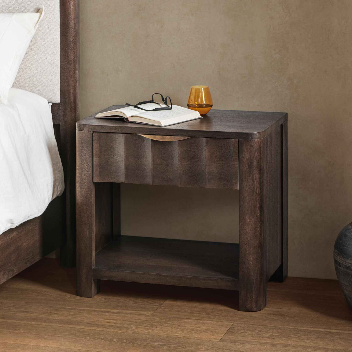 Baylee Cocoa Brown 1 Drawer Nightstand by Classic Home at Eve Furniture