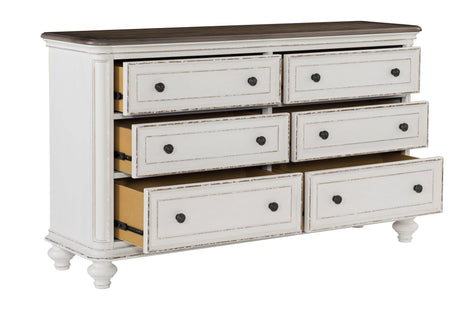 Baylesford Antique White Dresser by Homelegance at Eve Furniture