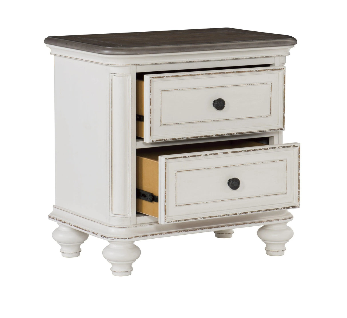 Baylesford Antique White Nightstand by Homelegance at Eve Furniture