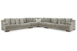 Bayless Smoke 5-Piece Sectional by Ashley at Eve Furniture