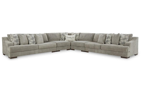 Bayless Smoke 5-Piece Sectional by Ashley at Eve Furniture