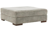 Bayless Smoke Oversized Accent Ottoman by Ashley at Eve Furniture