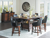 Bayshore Brown Swivel Counter Height Chair, Set of 2 by Homelegance at Eve Furniture