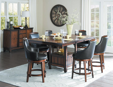 Bayshore Brown Swivel Counter Height Chair, Set of 2 by Homelegance at Eve Furniture