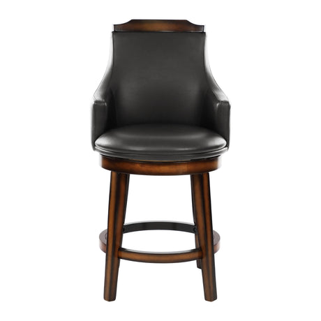 Bayshore Brown Swivel Counter Height Chair, Set of 2 by Homelegance at Eve Furniture