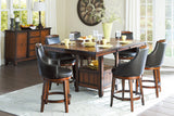 Bayshore Brown Swivel Pub Height Chair, Set of 2 by Homelegance at Eve Furniture