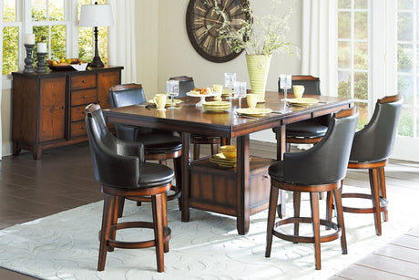 Bayshore Brown Swivel Pub Height Chair, Set of 2 by Homelegance at Eve Furniture