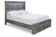 Baystorm Gray Full LED Storage Platform Bed by Ashley at Eve Furniture