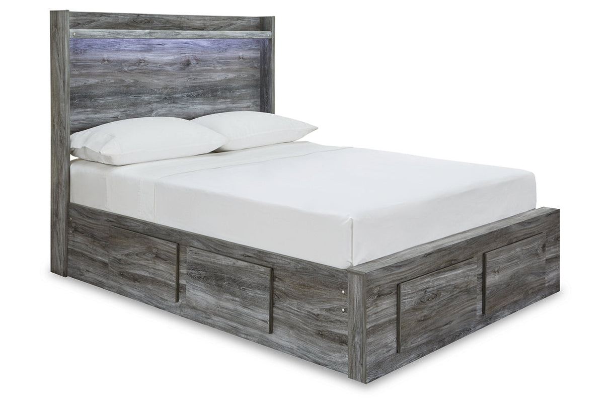 Baystorm Gray Full LED Storage Platform Bed with 4 Drawers by Ashley at Eve Furniture