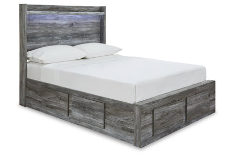 Baystorm Gray Full LED Storage Platform Bed with 4 Drawers by Ashley at Eve Furniture
