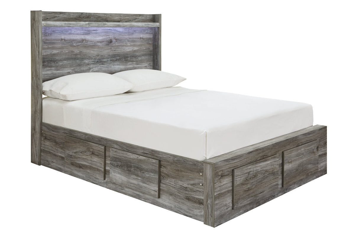 Baystorm Gray Full LED Storage Platform Bed with 6 Drawers by Ashley at Eve Furniture