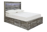 Baystorm Gray Full LED Storage Platform Bed with 6 Drawers by Ashley at Eve Furniture