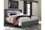 Baystorm Gray King LED Storage Platform Bed by Ashley at Eve Furniture
