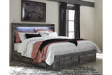 Baystorm Gray King Platform Bed with 6 Storage Drawers by Ashley at Eve Furniture