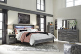 Baystorm Gray LED Panel Bedroom Set by Ashley at Eve Furniture