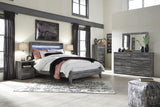Baystorm Gray LED Panel Bedroom Set by Ashley at Eve Furniture