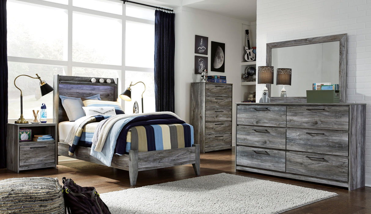 Baystorm Gray LED Panel Youth Bedroom Set by Ashley at Eve Furniture