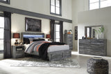 Baystorm Gray LED Storage Platform Bedroom Set by Ashley at Eve Furniture