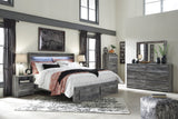 Baystorm Gray LED Storage Platform Bedroom Set by Ashley at Eve Furniture