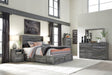 Baystorm Gray LED Storage Platform Bedroom Set with 6 Drawers by Ashley at Eve Furniture