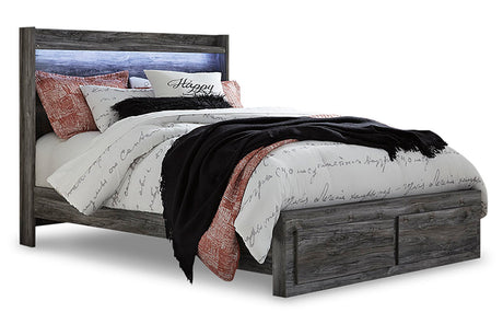 Baystorm Gray Queen LED Storage Platform Bed by Ashley at Eve Furniture