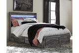 Baystorm Gray Queen Platform Bed with 6 Storage Drawers by Ashley at Eve Furniture
