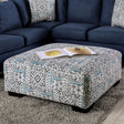 Bayswater Navy Ottoman by Furniture of America at Eve Furniture