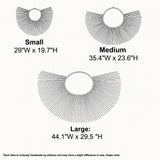 Bayu Set of 3 Seagrass Boho Weave Fan Wall Decor by Mercana at Eve Furniture