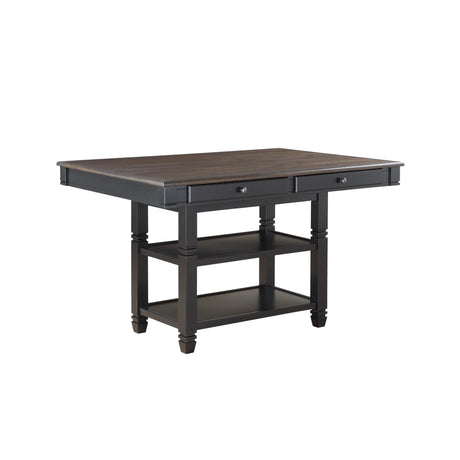Baywater Black/Brown Counter Height Table by Homelegance at Eve Furniture