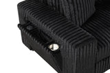 Bazooka Black 7-Piece Sectional with Ottoman by Happy Homes at Eve Furniture