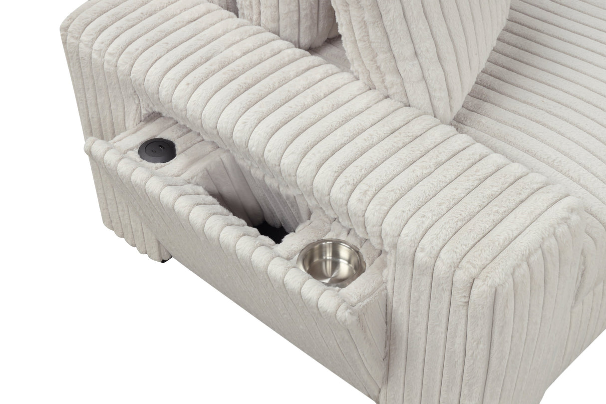Bazooka Beige 7-Piece Sectional with Ottoman by Happy Homes at Eve Furniture