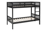 BB12 Twin/Twin Bunk Bed Black by Happy Homes at Eve Furniture
