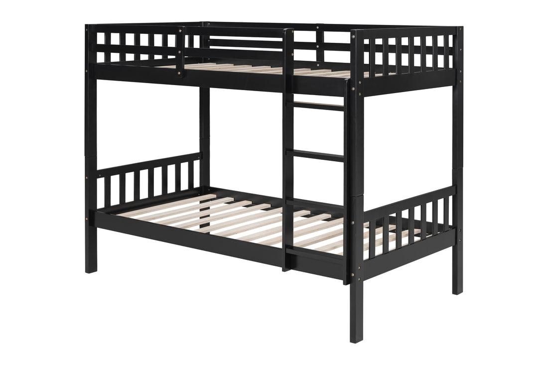 BB12 Twin/Twin Bunk Bed Black by Happy Homes at Eve Furniture