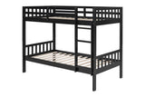 BB12 Twin/Twin Bunk Bed Black by Happy Homes at Eve Furniture