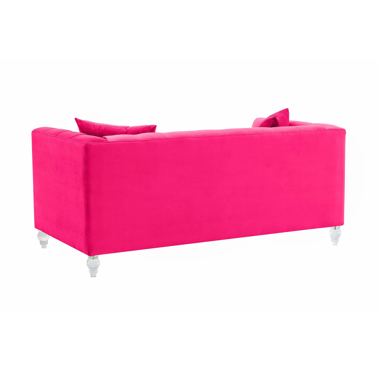 Bea Hot Pink Velvet Loveseat by TOV Furniture at Eve Furniture