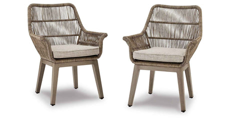 Beach Beige Front Beige Arm Chair with Cushion by Ashley at Eve Furniture