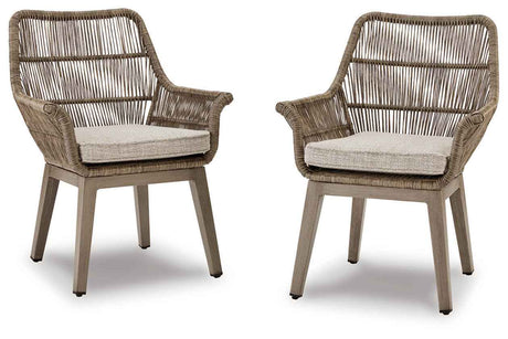 Beach Beige Front Beige Arm Chair with Cushion by Ashley at Eve Furniture