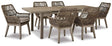 Beach Beige Front Outdoor Dining Table and 6 Chairs by Ashley at Eve Furniture