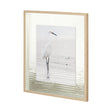 Beach Egret by Wink Gaines a Hand Embellished Textured Framed Art Photograph Matted under Glass by Mercana at Eve Furniture